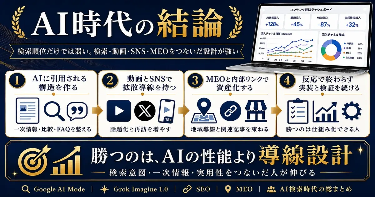 まとめ(結論)の本文を図解にして説明した画像。