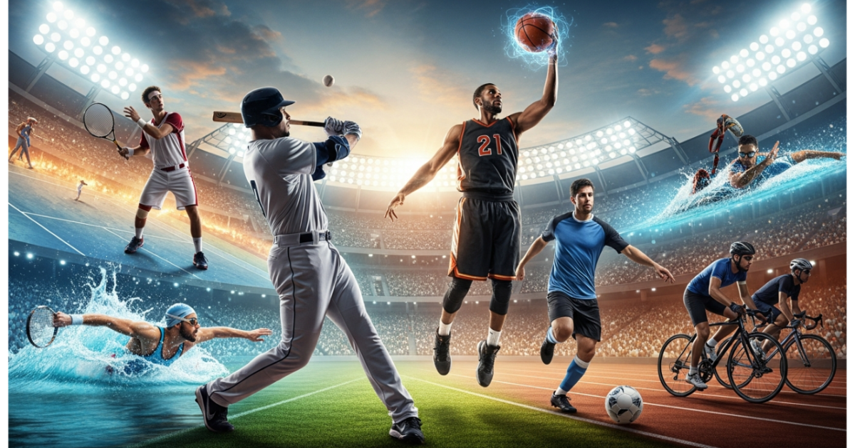 多種類のスポーツ選手をイメージした画像です。