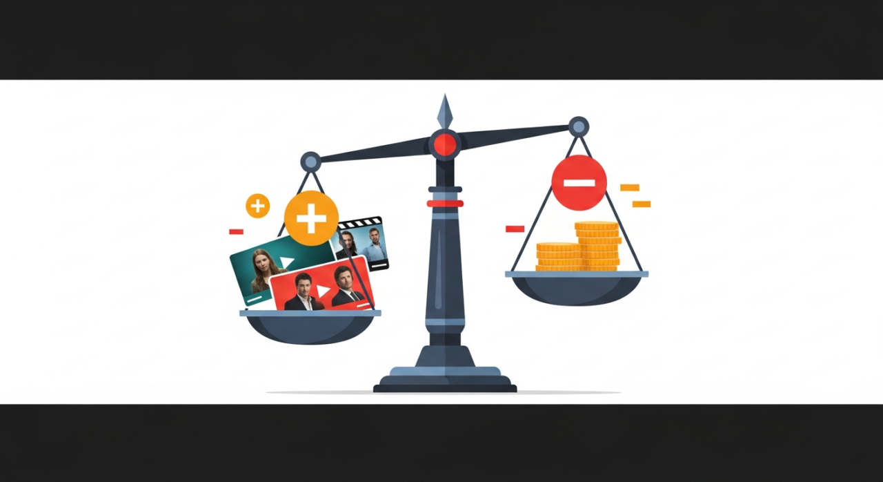 メリットとリスクのバランスを示したイメージ画像です。